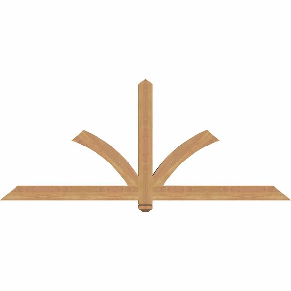 Ekena Millwork Redmond Smooth Timber Gable Bracket, Western Red Cedar, 72"W x 30"H x 3 1/2"D x 3 1/2"F, 10/12 Pitch GBW072X30X0404RED00SWR - main
